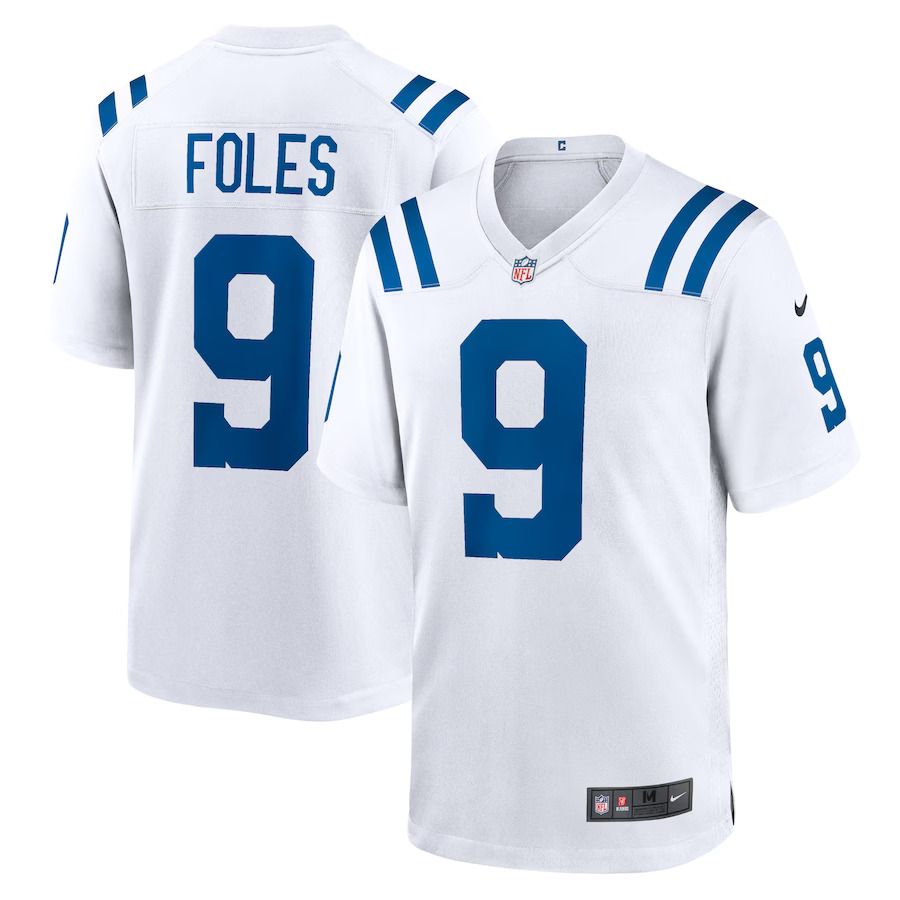 Men Indianapolis Colts #9 Nick Foles Nike White Player Game NFL Jersey->indianapolis colts->NFL Jersey
